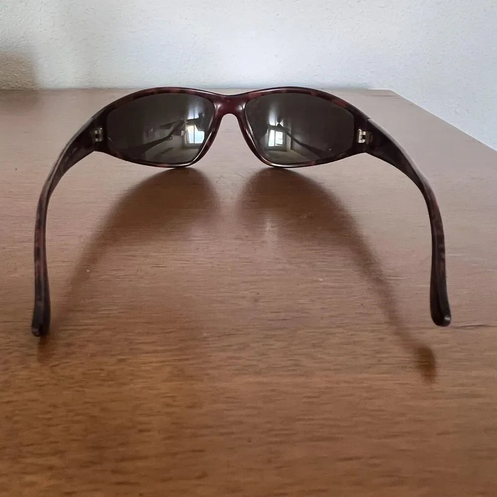 Legend Crystal Polarized Sunglasses‎ Brown Tortoiseshell Japan Sport Wrap Mens